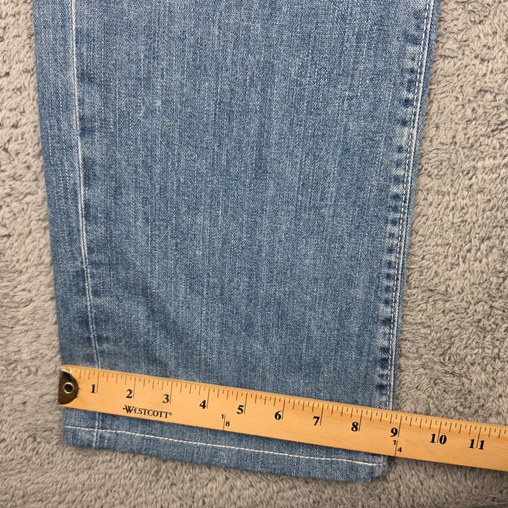 Vtg True Religion Ricky Jeans Mens 38 Blue Straight Flap Pocket Horseshoe USA